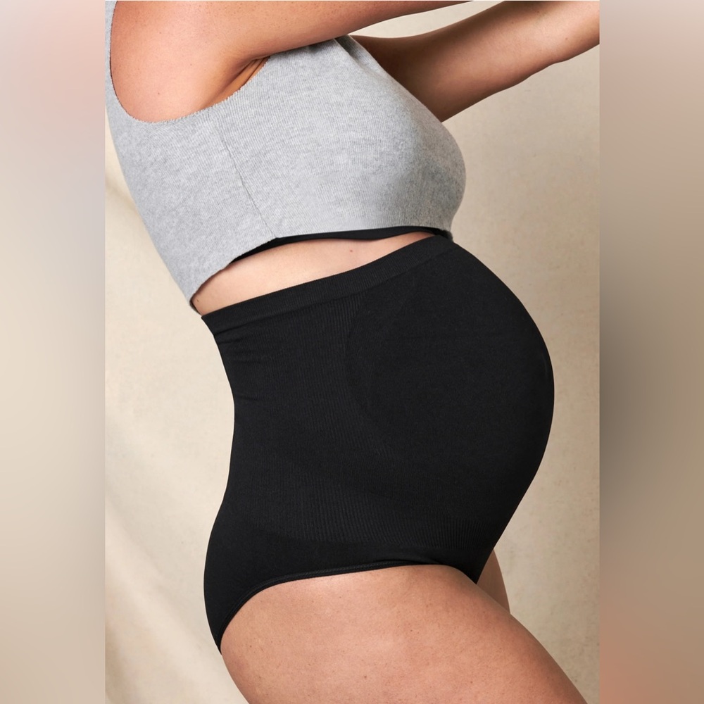 NWT BLANQI Seamless Maternity Over Belly Support Panties (Black)- size S